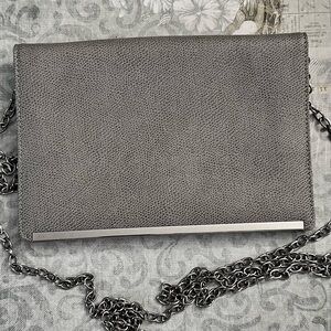 Halogen - Elegant Gray Chain Strap Clutch